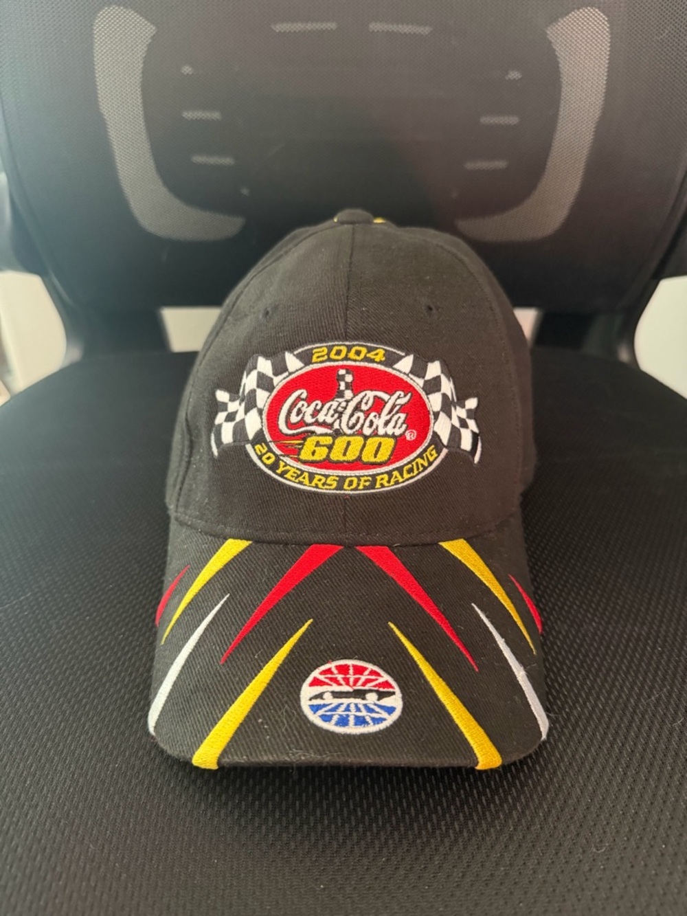Vintage 2004 Coca-Cola 600 Hat Cap Strap Back Mens One Size Black NASCAR Racing